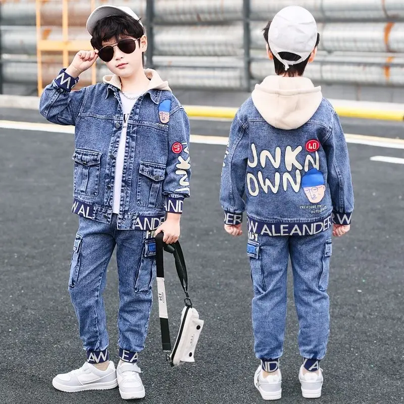 джинсовый костюм-двойка  7776