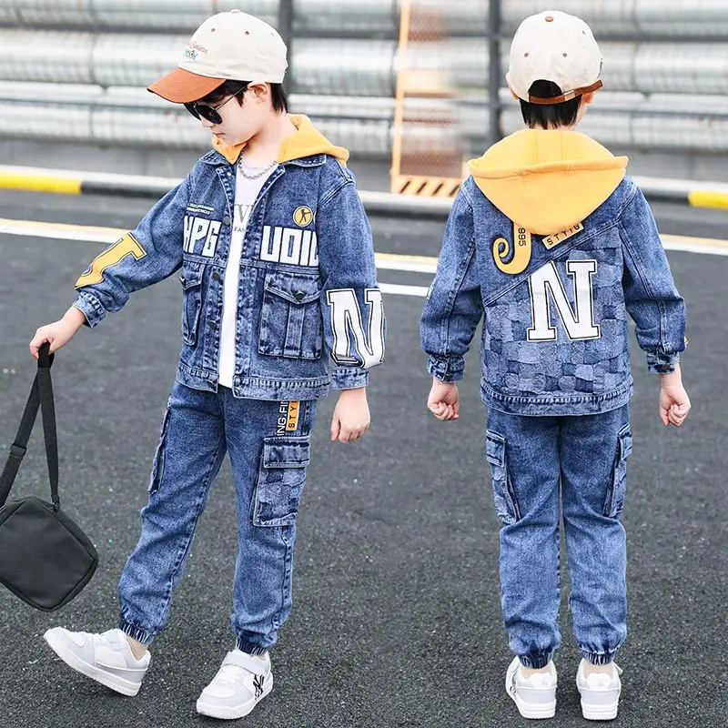 джинсовый костюм-двойка  7776