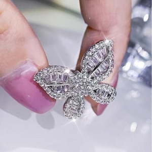 серьги бабочка