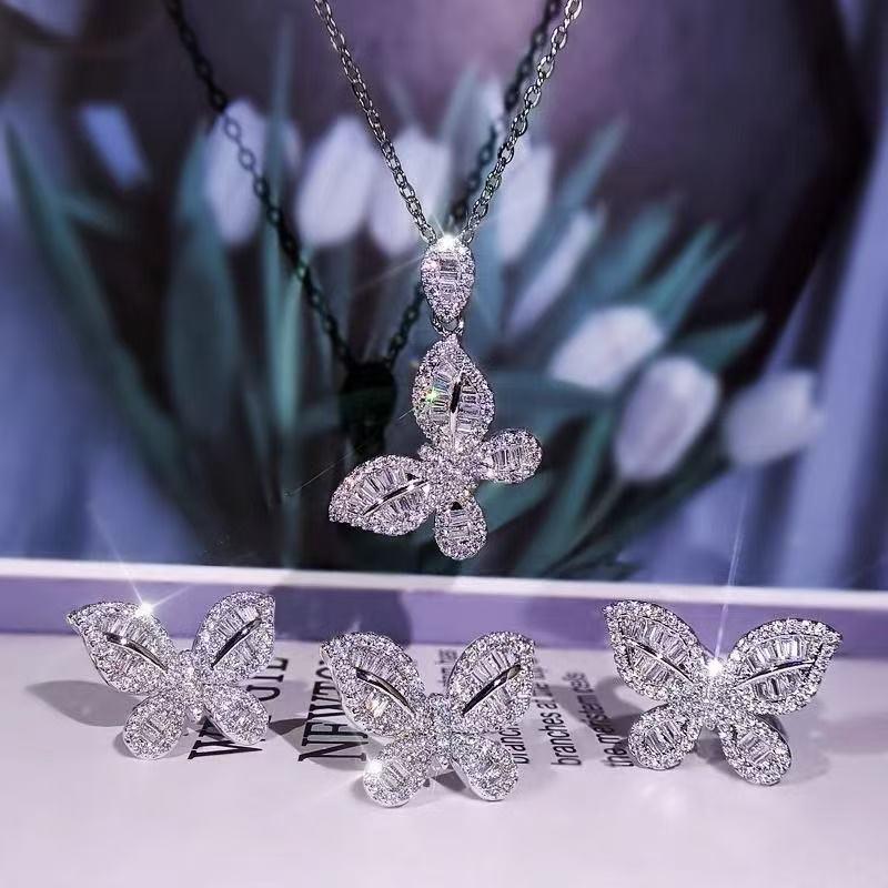 серьги бабочка