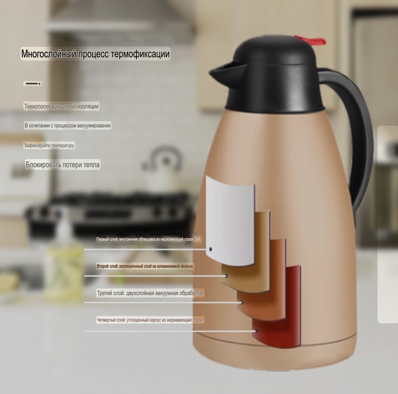 Вместительный термос из нержавеющей