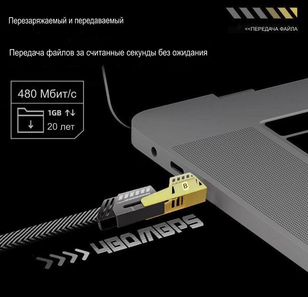 Зарядник для iPhone и Android 3 в одном